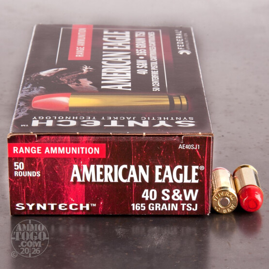 50rds – 40 S&W Federal Syntech 165gr. TSJ Ammo