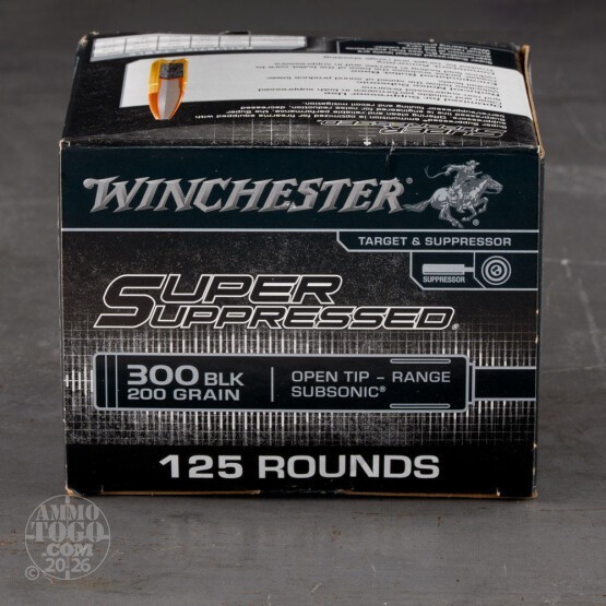 125rds – 300 AAC Blackout Winchester Super Suppressed 200gr. Open Tip Ammo