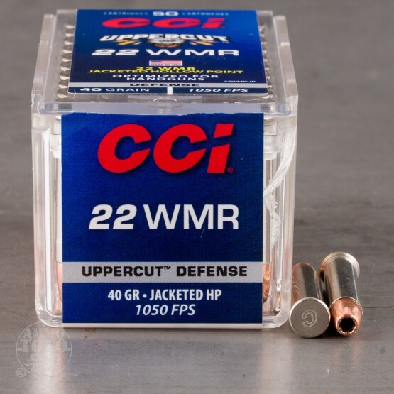50rds – 22 WMR CCI Uppercut 40gr. JHP Ammo