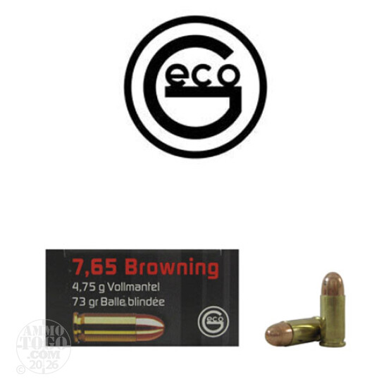 500rds - 32 Auto Geco 73gr. FMJ Ammo