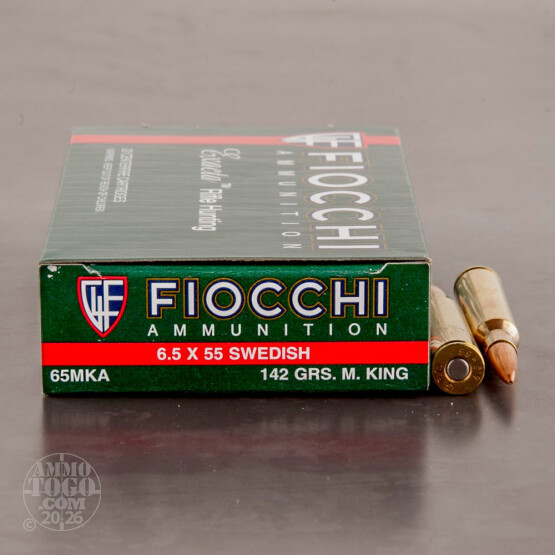 20rds - 6.5x55 Fiocchi 142gr. Sierra MatchKing BTHP