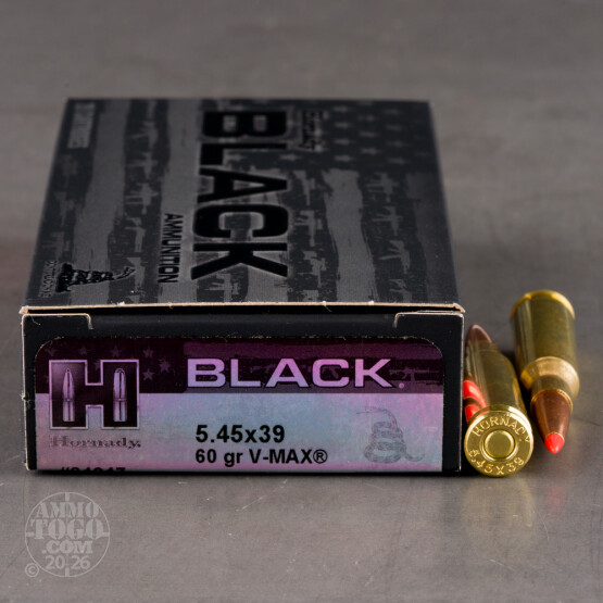 200rds – 5.45x39 Hornady BLACK 60gr. V-MAX Ammo