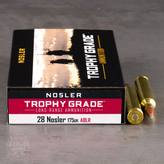 20rds – 28 Nosler Nosler Trophy Grade 175gr. AccuBond Long Range Ammo
