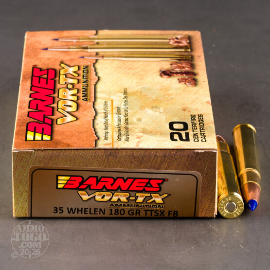 20rds – 35 Whelen Barnes VOR-TX 180gr. TTSX Ammo