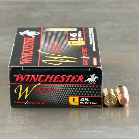 500rds – 45 ACP Winchester Train & Defend Reduced Recoil 230gr. FMJ Ammo
