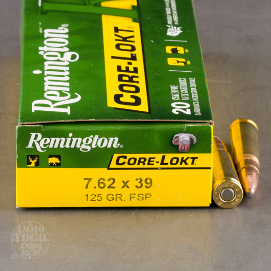 20rds – 7.62x39 Remington Core-Lokt 125gr. PSP Ammo