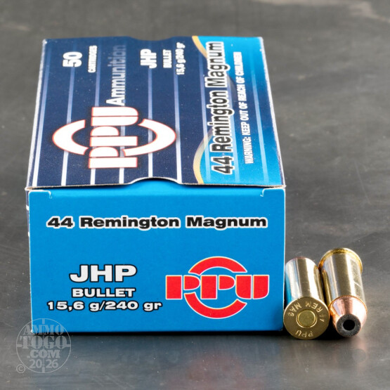 50rds - 44 Mag Prvi Partizan 240gr. JHP Ammo