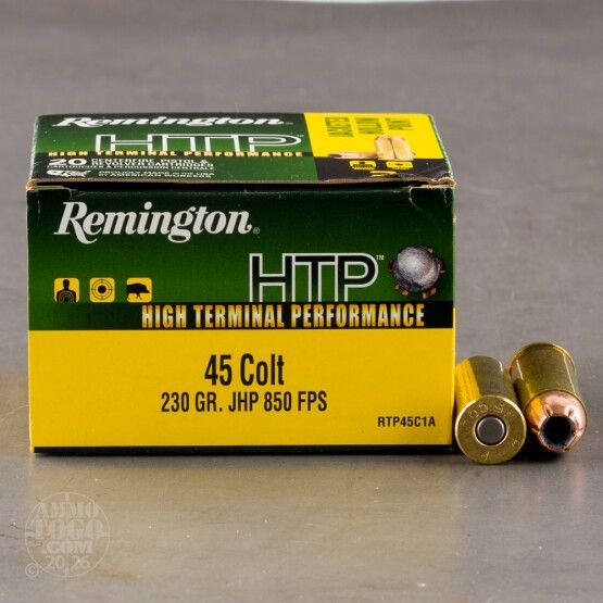 20rds – 45 Long Colt Remington HTP 230gr. JHP Ammo