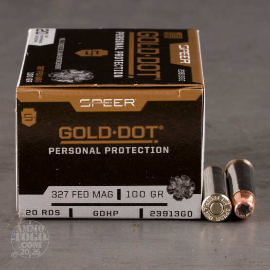 20rds – 327 Federal Magnum Speer Gold Dot 100gr. JHP Ammo