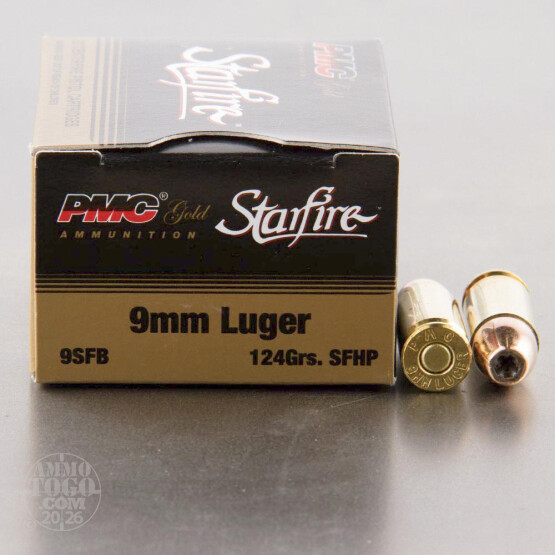 20rds - 9mm PMC Starfire 124gr Hollow Point Ammo