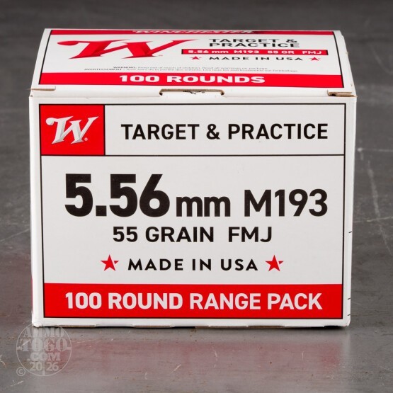 1000rds – 5.56x45 Winchester USA 55gr. FMJ M193 Ammo