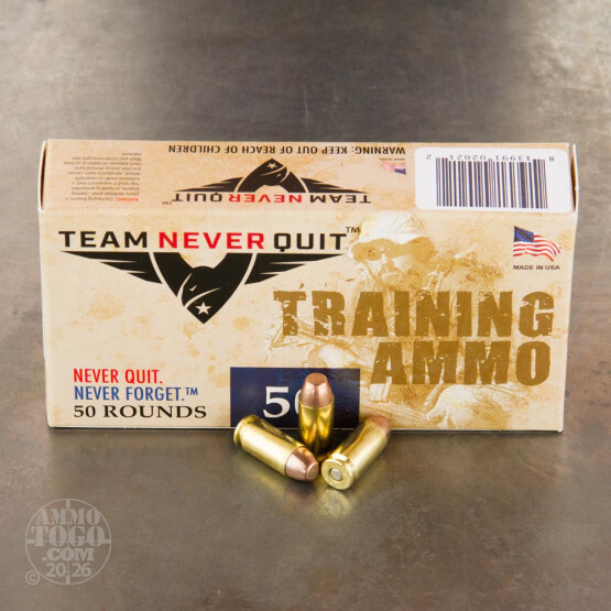50rds – 40 S&W Team Never Quit Fraingible 125gr. FR Ammo