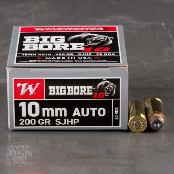 20rds – 10mm Winchester Big Bore 200gr. SJHP Ammo