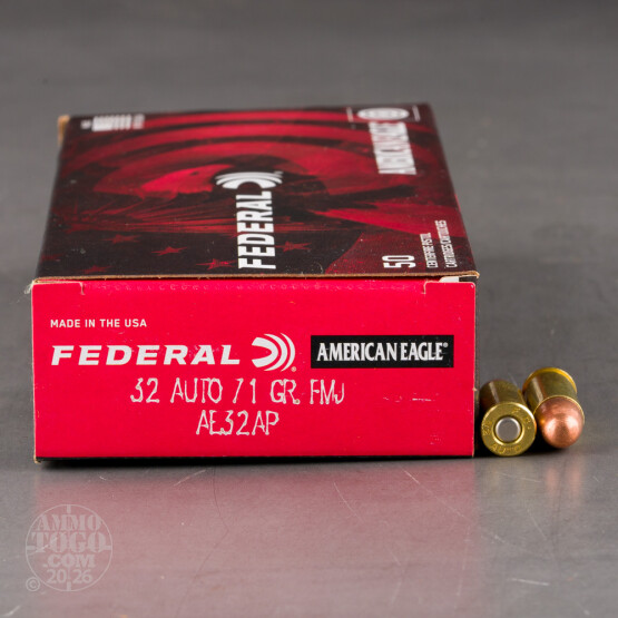 1000rds - 32 Auto Federal American Eagle 71gr. FMJ Ammo