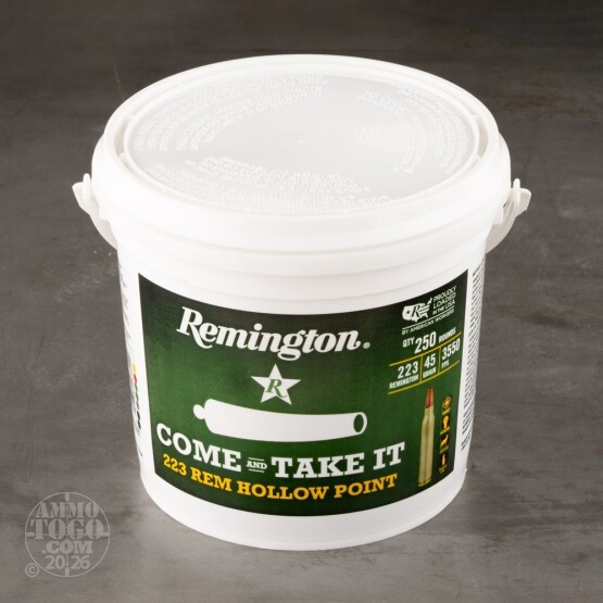 250rds – 223 Rem Remington UMC 45gr. JHP Ammo