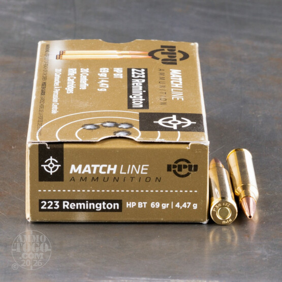 1000rds - .223 Prvi Partizan 69gr. BTHP Match Ammo