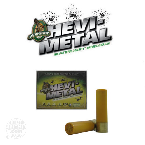 25rds - 20 Gauge Hevi-Shot Hevi-Metal 3" 1oz. #2 Shot Ammo
