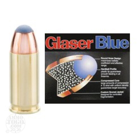 6rds - 32 Auto Glaser 55gr Blue Safety Slug