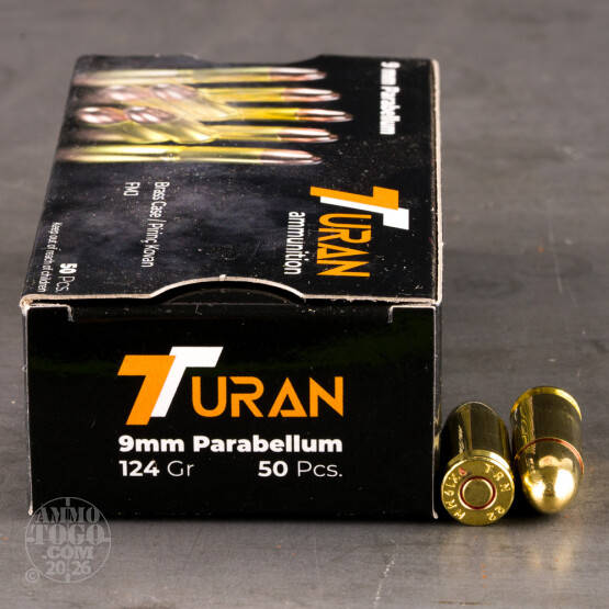 1000rds – 9mm Turan 124gr. FMJ Ammo