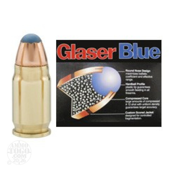6rds - 32 North American Arms 55gr. Glaser Blue Safety Slug