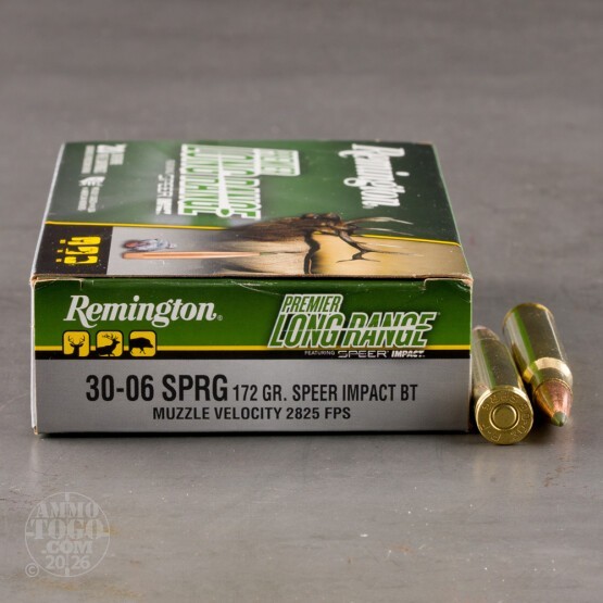 20rds – 30-06 Remington Premier Long Range 172gr. Speer Impact Ammo