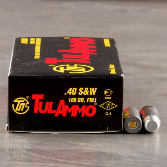 500rds - 40 S&W Tula 180gr. FMJ Ammo