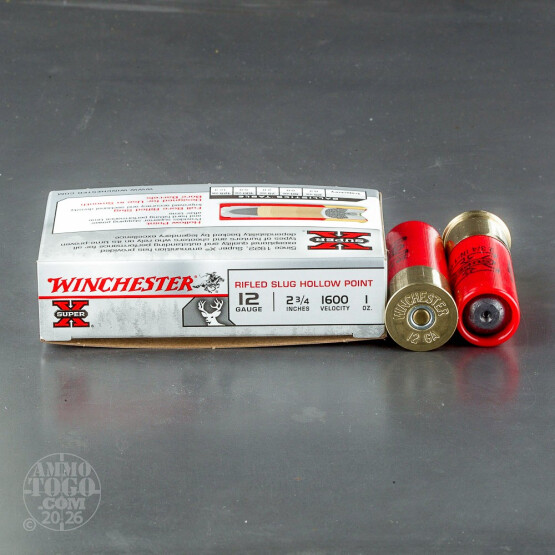 250rds – 12 Gauge Winchester Super-X 2-3/4" 1oz. HP Rifled Slug Ammo
