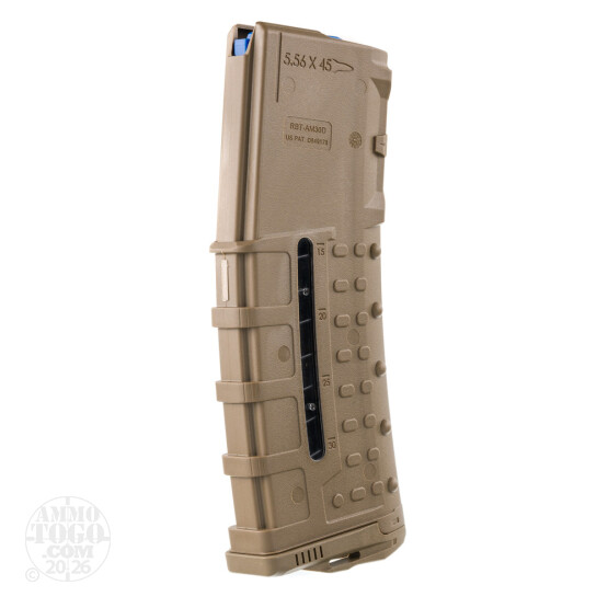 1 - Leapers UTG AR-15 30rd FDE Polymer Magazine With Mag Level Window