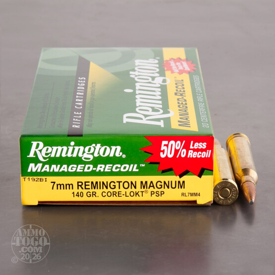 20rds - 7mm Rem Mag 140gr. Core-Lokt PSP Managed Recoil Ammo