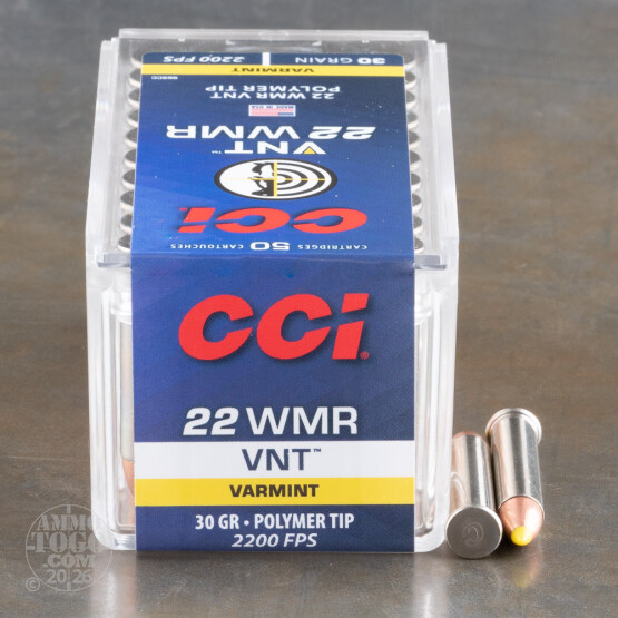 50rds – 22 WMR CCI 30gr. VNT Ammo