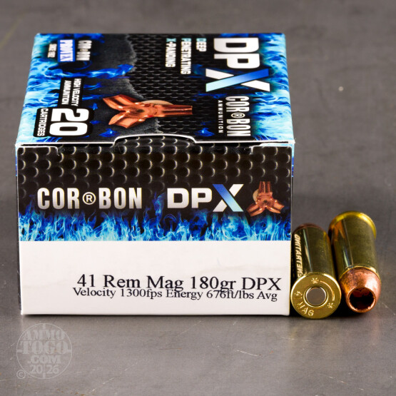 20rds - 41 Mag Corbon DPX 180gr. HP Ammo