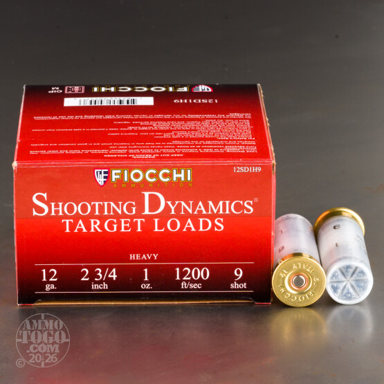 25rds – 12 Gauge Fiocchi 2-3/4" 1oz. #9 Shot Ammo
