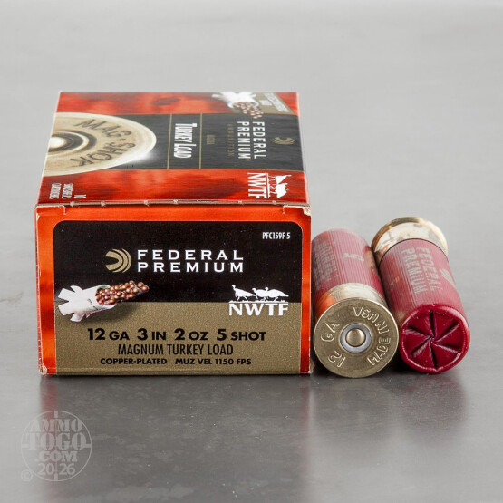 100rds - 12 Gauge Federal Mag-Shok 3" 2oz. #5 Turkey Load
