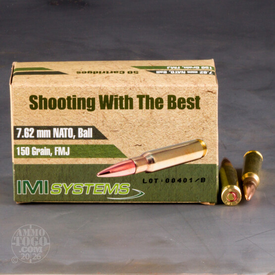 50rds – 7.62x51 IMI 150gr. FMJ Ammo
