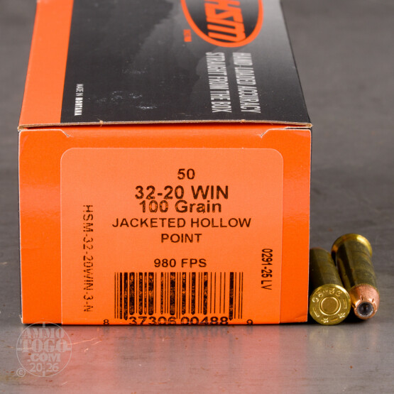 50rds – 32-20 Win HSM 100gr. JHP Ammo