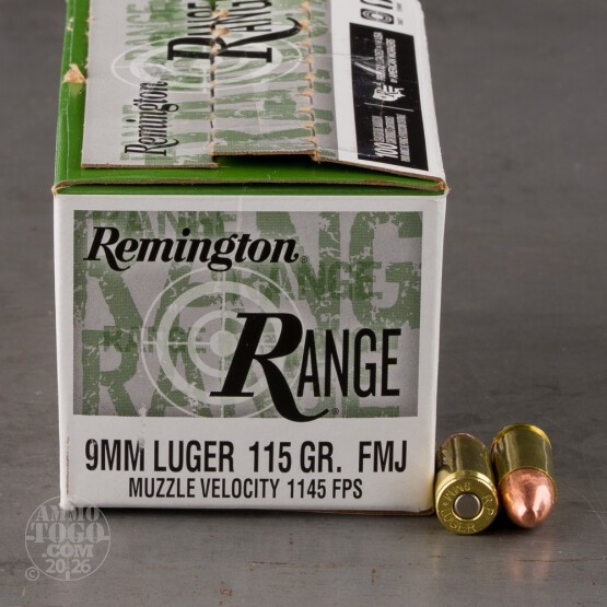 500rds – 9mm Remington Range 115gr. FMJ Ammo