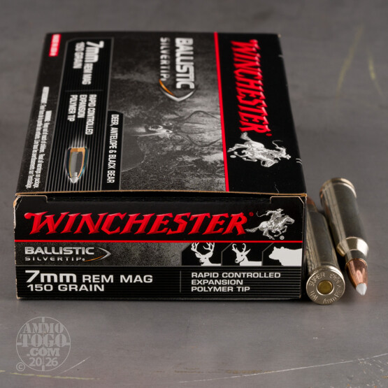 20rds - 7mm Rem. Mag Winchester Supreme 150gr. Ballistic Silvertip Ammo