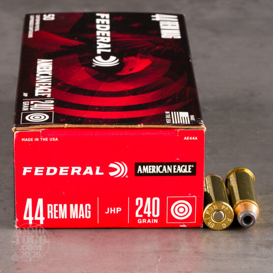 50rds - 44 Mag Federal American Eagle 240gr. JHP Ammo