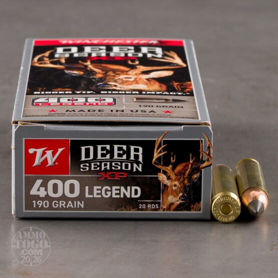 20rds – 400 Legend Winchester Deer Season XP 190gr. Extreme Point Ammo