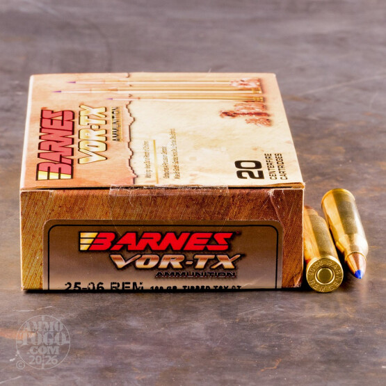 20rds – 25-06 Rem. Barnes VOR-TX 100gr. TTSX BT Ammo