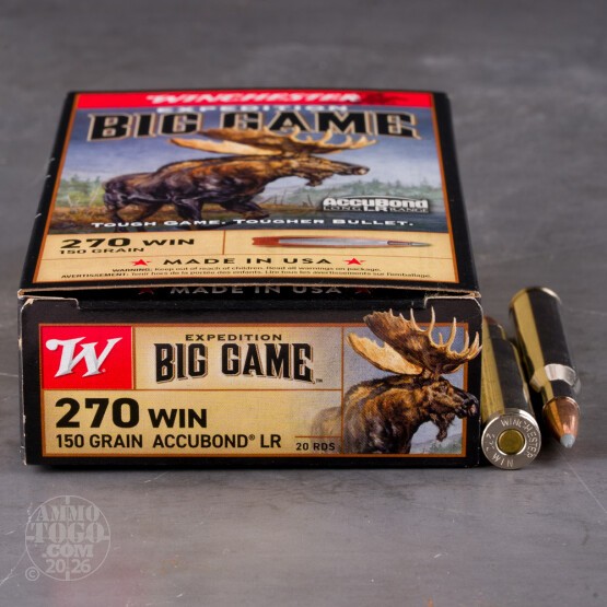 270 - 150 Grain AccuBond Long Range - Winchester Expedition Big Game Long Range - 20 Rounds