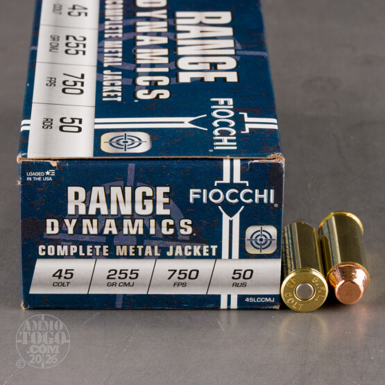500rds - 45 Long Colt Fiocchi 255gr. CMJ Ammo