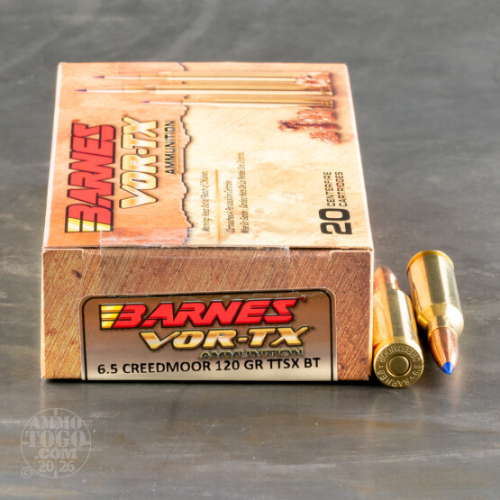 20rds – 6.5 Creedmoor Barnes VOR-TX 120gr. TTSX BT Ammo