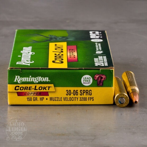 20rds – 30-06 Remington Core-Lokt Copper 150gr. SCHP Ammo