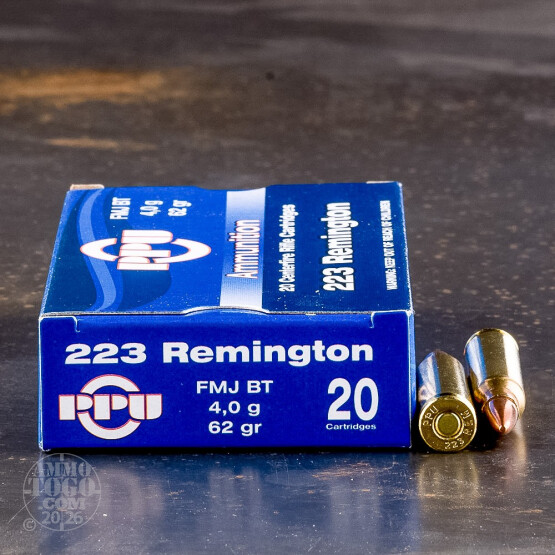 20rds - .223 Prvi Partizan 62gr. FMJ Ammo