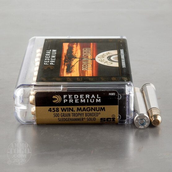 20rds - 458 Win. Mag Cape-Shok 500gr. Trophy Bonded Sledgehammer Ammo