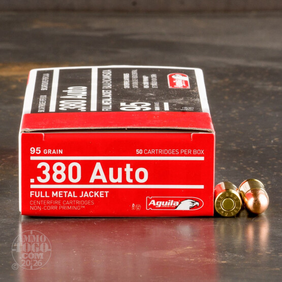 50rds - .380 Auto Aguila 95gr. FMJ Ammo