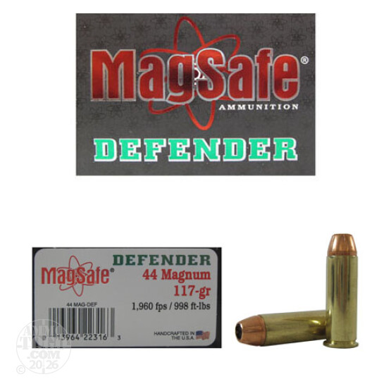 10rds- 44 Mag. Magsafe 117gr. Defender Ammo