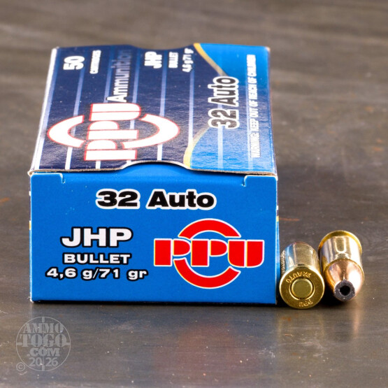 50rds – 32 Auto Prvi Partizan 71gr. JHP Ammo