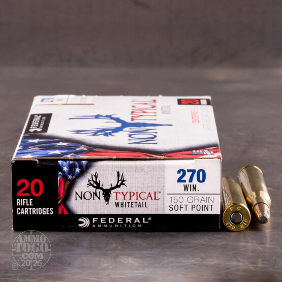 20rds - 270 Win Federal Non-Typical Whitetail 150gr. Non-Typical SP Ammo